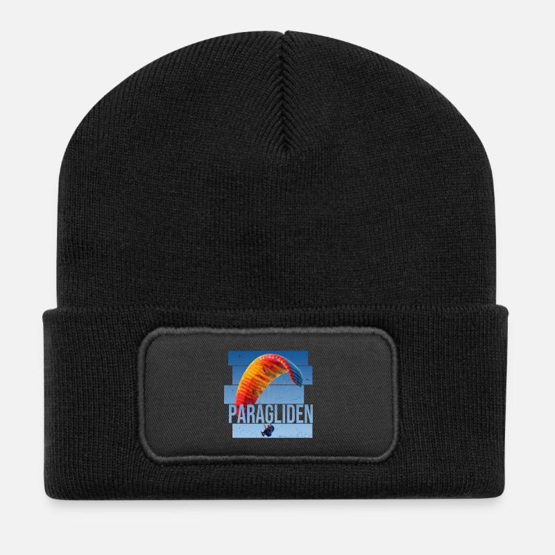 Paragliden - Recycelte Patch Beanie - Schwarz