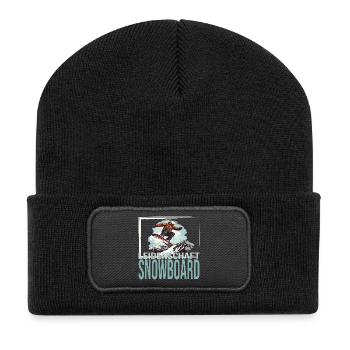 Leidenschaft Snowboard - Recycelte Patch Beanie - Schwarz - Vorne