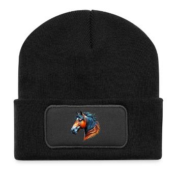 Horse - Recycled Patch Beanie - black - Front