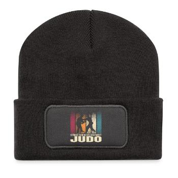 Stärke durch Gelassenheit - Judo - Recycelte Patch Beanie - Dunkelgrau - Vorne