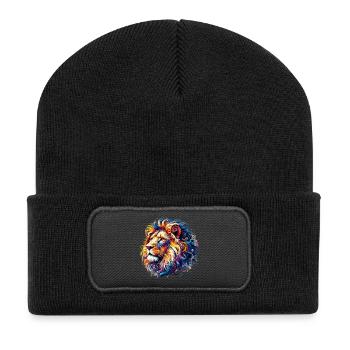 Lion - Recycled Patch Beanie - black - Front