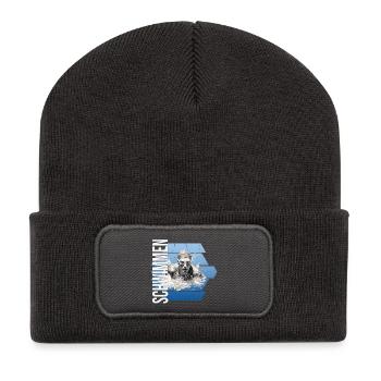 Schwimmen - Recycelte Patch Beanie - Dunkelgrau - Vorne