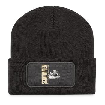 Das Becken ist mein Kraftort - Schwimmen - Recycelte Patch Beanie - Dunkelgrau - Vorne