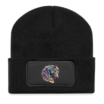 Horse - Recycled Patch Beanie - black - Front