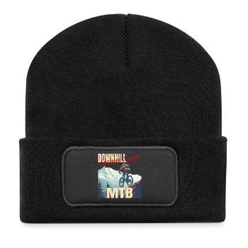 Downhill - Extrem Sport - Recycelte Patch Beanie - Schwarz - Vorne
