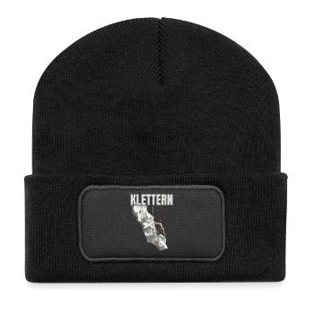 Klettern - Recycelte Patch Beanie - Schwarz - Vorne