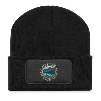 J’aurais besoin d’une bonne pagaie - Beanie recyclé à patch - noir - Devant