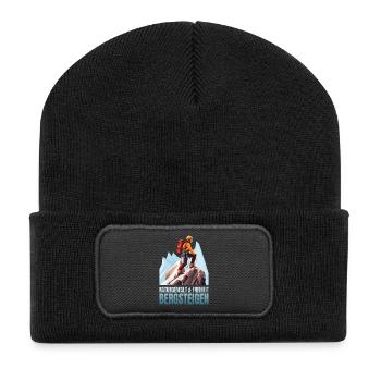 Naturgewalt Freiheit - Recycelte Patch Beanie - Schwarz - Vorne