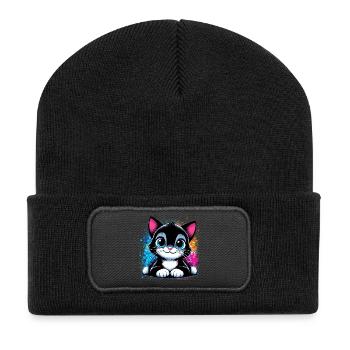 Cat - Recycled Patch Beanie - black - Front