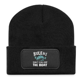 Kreuzfahrtschiff Kreuzfahrt - Recycelte Patch Beanie - Schwarz - Vorne