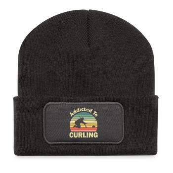Curling - Recycled Patch Beanie - dark grey - Front