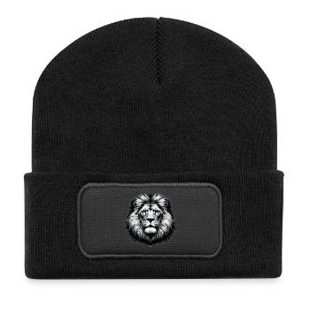 Lion - Recycled Patch Beanie - black - Front