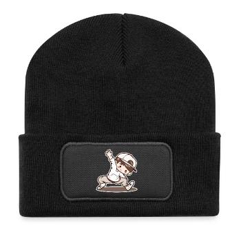 Petit garçon de breakdance - Beanie recyclé à patch - noir - Devant