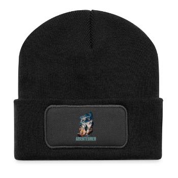 Abenteurer - Recycelte Patch Beanie - Schwarz - Vorne
