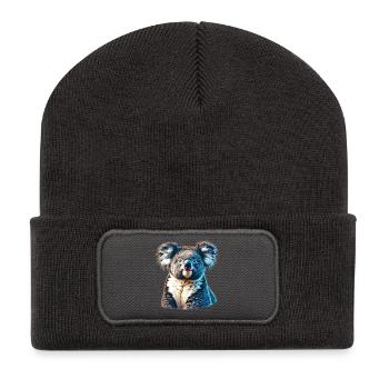 Koala - Recycled Patch Beanie - dark grey - Front