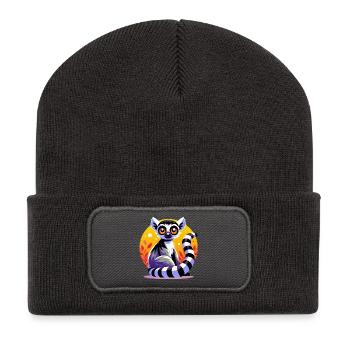 Lémurien - Beanie recyclé à patch - charbon - Devant
