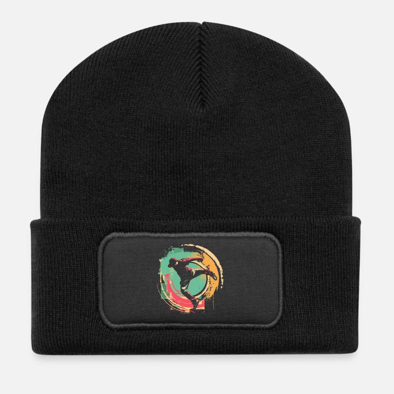 Oldschool B-Boy - Recycelte Patch Beanie - Schwarz