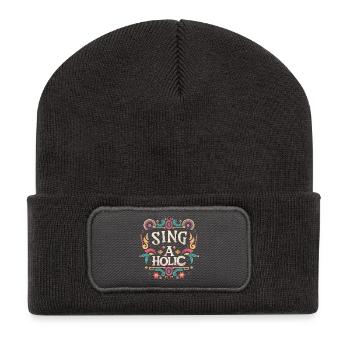 Sing-aholic - Recycled Patch Beanie - dark grey - Front