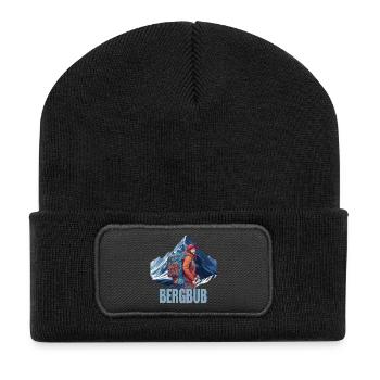 Bergbub - Recycelte Patch Beanie - Schwarz - Vorne