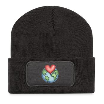 Protect The Earth - Recycled Patch Beanie - dark grey - Front