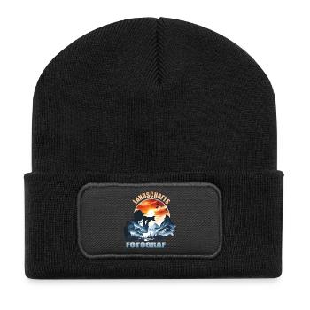 Landschafts Fotograf - Recycelte Patch Beanie - Schwarz - Vorne