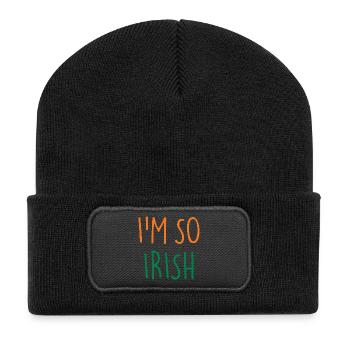 I'M SO IRISH Ireland Irland - Recycled Patch Beanie - black - Front