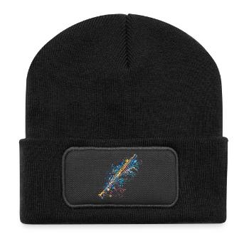 Flute Comic - Recycled Patch Beanie - black - Front