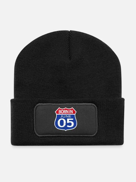 Born in June 2005 - Recycled Patch Beanie - black