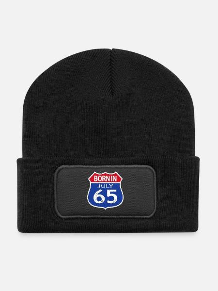 Born in July 1965 - Recycled Patch Beanie - black