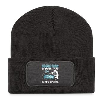 Fishing Is Importanter - Recycled Patch Beanie - dark grey - Front