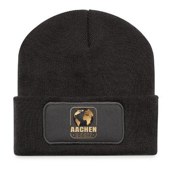 Aachen - Recycelte Patch Beanie - Dunkelgrau - Vorne