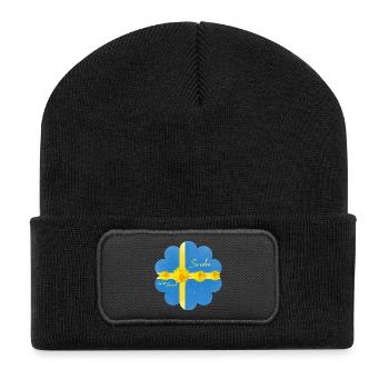 Suède Fleurs Solstice d’été - Beanie recyclé à patch - noir - Devant