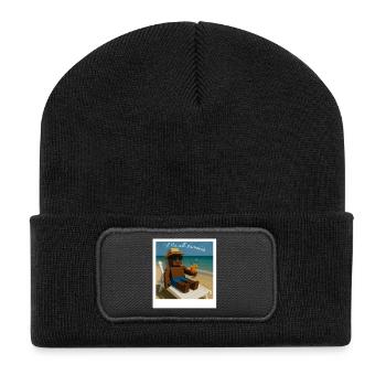 Me all summer - Chill Mode - Recycelte Patch Beanie - Schwarz - Vorne