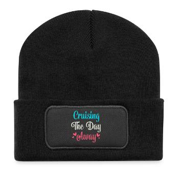 Kreuzfahrt Kreuzfahrtschiff - Recycelte Patch Beanie - Schwarz - Vorne