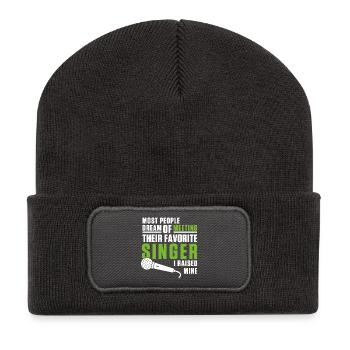 Singer Parent - Recycled Patch Beanie - dark grey - Front