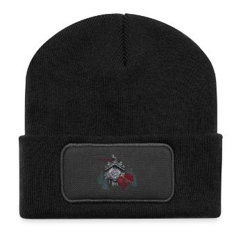 Schwarzwald - Recycelte Patch Beanie - Schwarz - Vorne