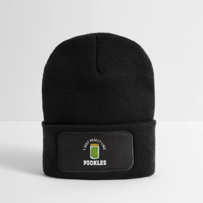 Cornichon Concombre Concombre Beanie recyclé à patch
