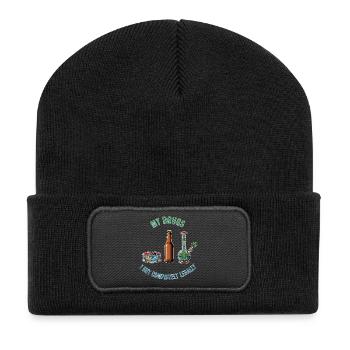 My drugs – completely legal! - Recycled Patch Beanie - black - Front