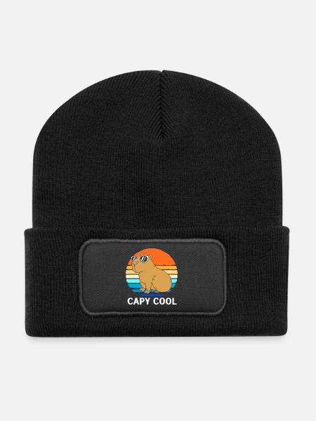 Capibara Capybara - Beanie recyclé à patch - noir
