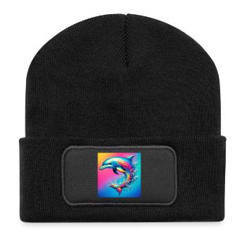 dolphin - Recycled Patch Beanie - black - Front