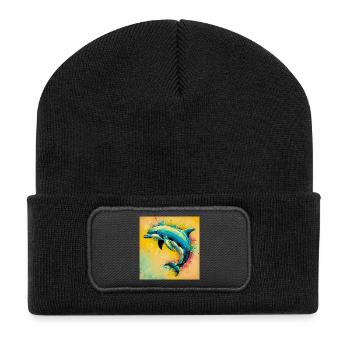 dolphin - Recycled Patch Beanie - black - Front