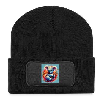 Koala - Beanie recyclé à patch - noir - Devant