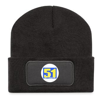 Iconic La Marne logo in bright colors - Recycled Patch Beanie - dark grey - Front