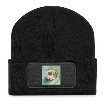 I luv Matcha Artistic Snack Illustration - Recycled Patch Beanie - black - Front