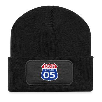 Born_in_September_05  - Recycled Patch Beanie - black - Front