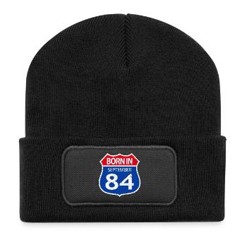 Born_in_September_84 - Recycled Patch Beanie - black - Front