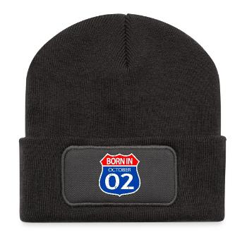 Born_in_October_02 - Recycled Patch Beanie - dark grey - Front