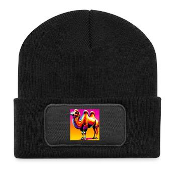 camel - Recycled Patch Beanie - black - Front