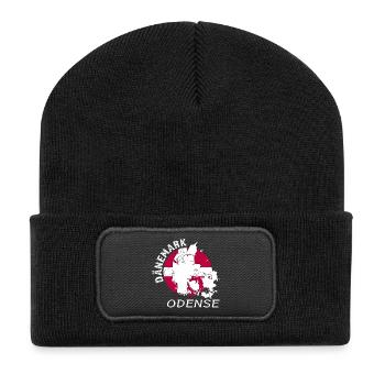 Odense - Beanie recyclé à patch - noir - Devant