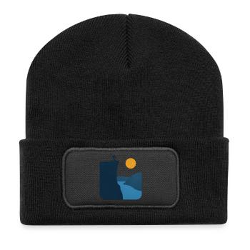 Preikestolen – Norwegian Landmark - Recycled Patch Beanie - black - Front